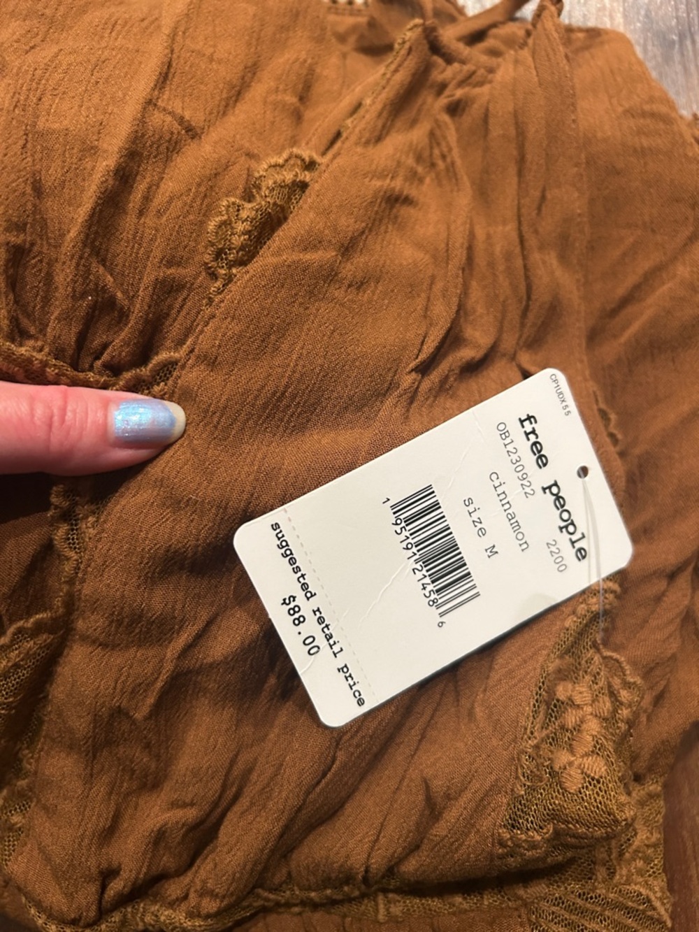 Free people Lace Trim Double Strap Tank - Picture 8 of 8